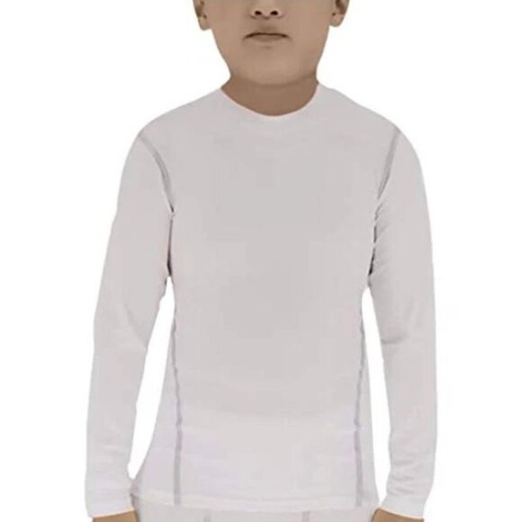 Boys Lanbaosi White Compression Shirt Size 7‎ - Picture 1 of 6